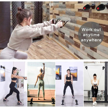 Fitness -Trainer mit Seilzug und Saugnapf